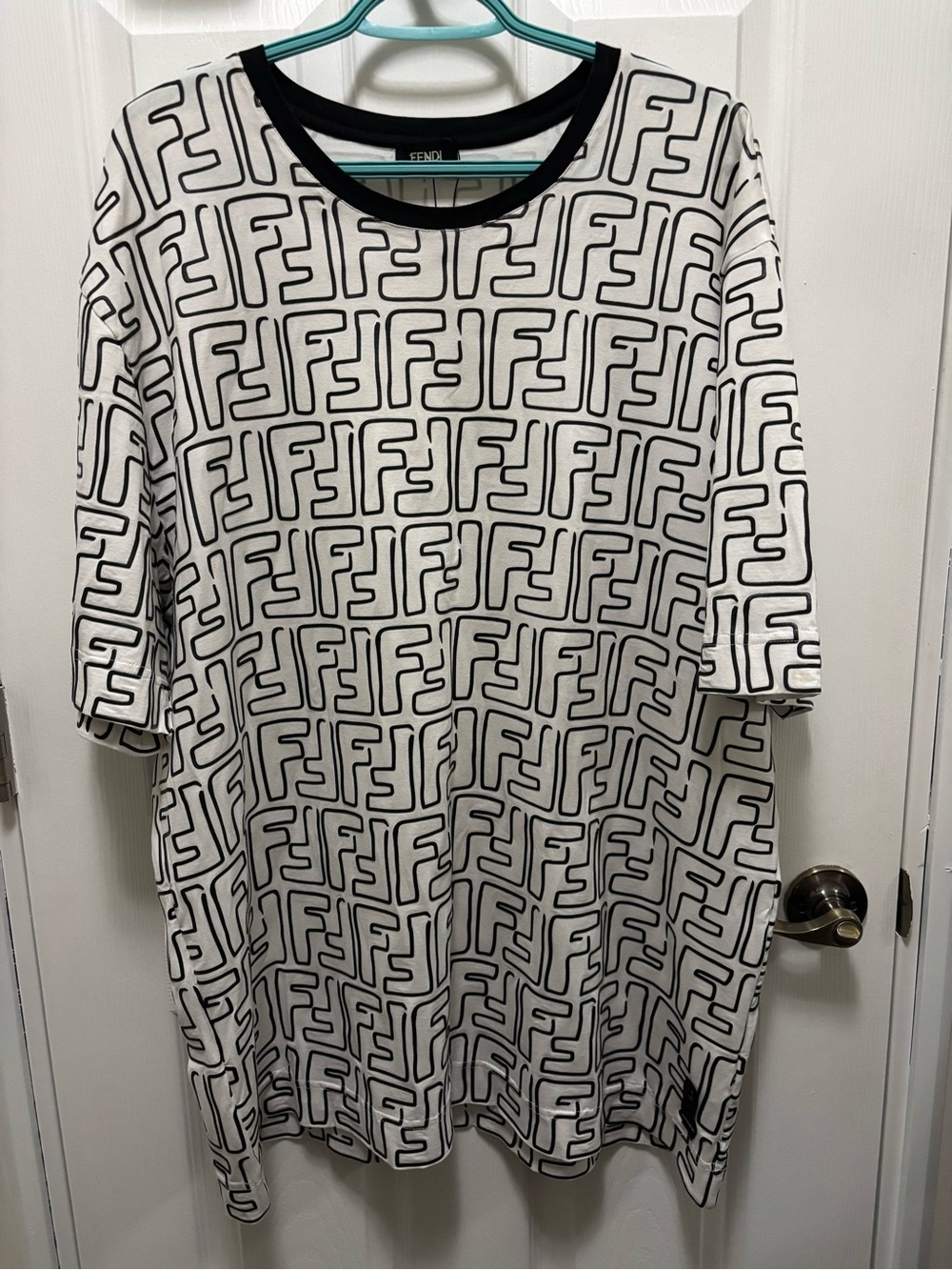 Fendi x Joshua Vides White & Black Zucca Logo Tshirt